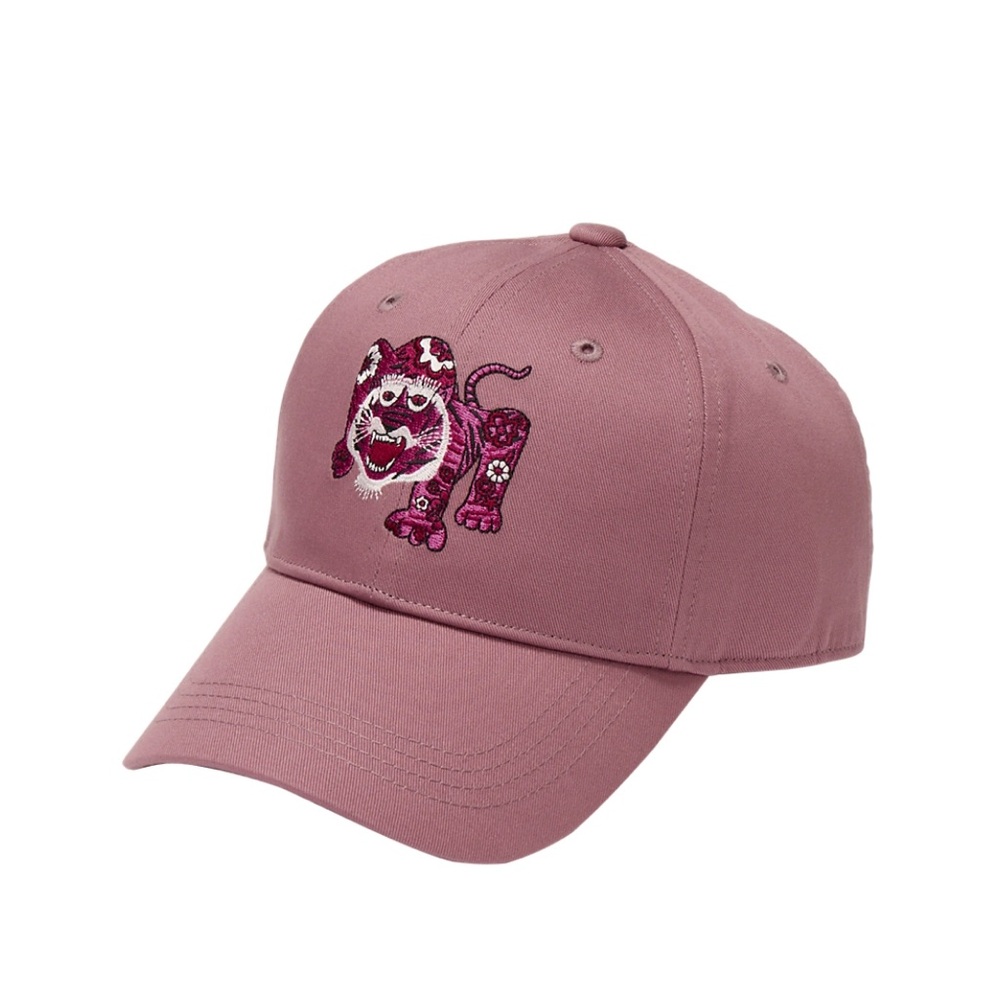 NWT Onitsuka Tiger Purple Mauve Pink Embroidered Tiger Ball Cap Adjustable OS